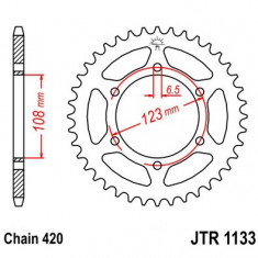 Pinion spate 53 dinti pas lant 420 – Aprilia RS Replica (06-10) - RS4 (11-14) - Derbi GPR Nude - GPR Racing (03-12) - Senda (08-14) 2T 50cc