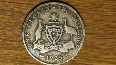 Australia -moneda de colectie- 1 florin 1925 argint sterling -George V- frumoasa foto