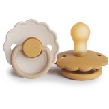 FRIGG Daisy Size 1:0-6 months suzetă Chamomile/Honey gold 2 buc