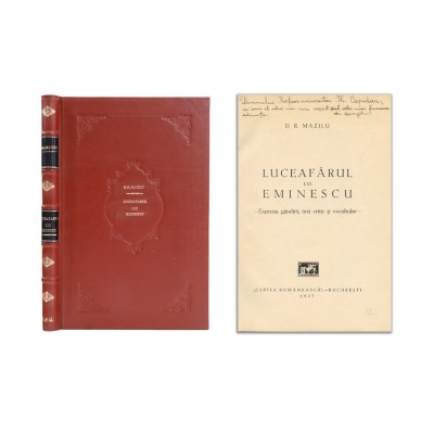D. R. Mazilu, Luceafărul lui Eminescu, 1937, cu dedicație pentru Th. Capidan foto