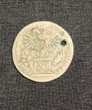 Moneda 20 kreuzer 1765 Austria, Europa