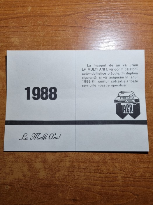calendar 1988 - automobil club roman
