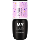 Cumpara ieftin MYLAQ UV Gel Polish lac de unghii sub forma de gel culoare My Pink Dots 5 ml