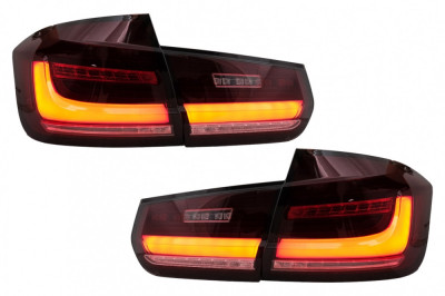 Stopuri LED BAR BMW Seria 3 F30 (2011-2019) Rosu Clar cu Semnal Dinamic Secvential Performance AutoTuning foto