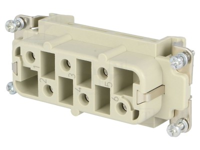 Conector HDC Inserturi Contact Mamă 6P+PE foto