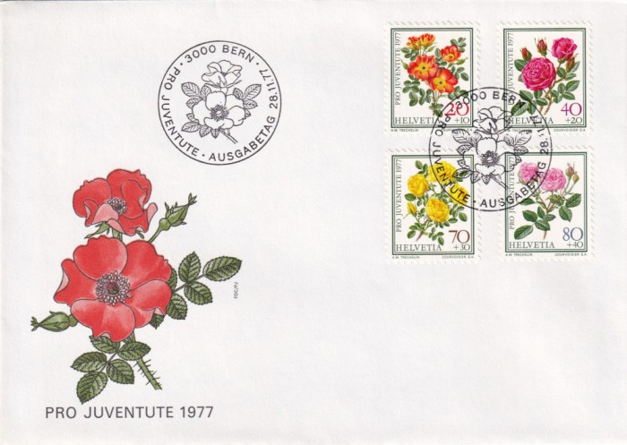 FILATELIE TEMATICA - PLIC ELVETIA TEMATICA FLORA FLORI