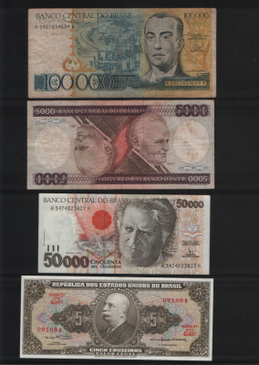 Brazilia set 16 bancnote (cele din imagini) foto