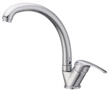 Baterie Bucatarie Dora Monocomanda, Alama Cromata, Cartus Ceramic 35mm, Pipa Pivotanta, Montare Blat, Debit Ajustabil, Pipa Inalta