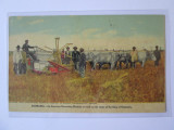 Cumpara ieftin Domeniul Coroanei Rușețu carte poș.publicitară mașină recoltat americană 1910