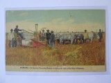 Cumpara ieftin Domeniul Coroanei Rușețu carte poș.publicitară mașină recoltat americană 1910