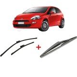 Cumpara ieftin Set 3 stergatoare FIAT PUNTO EVO Hatchback Van (199_) din 2009 - 2012, pentru parbriz si luneta fata si spate auto, Bosch Twin, din cauciuc siliconat