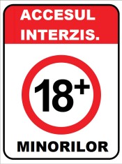 Placuta accesul interzis minorilor foto
