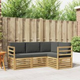 vidaXL Seturi de canapele 4 pcs Alb și antracit 185,5 x 126,5 x 73 cm 3391737