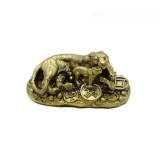 Statueta Feng Shui Tigru cu Familie - 9cm, model FS206