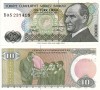 Turcia 10 Lire 1970 (1982) Serie B UNC Bancnota Turceasca Ne流通