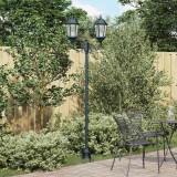 St&acirc;lp de lumină pentru grădină cu 2 lămpi E27 Verde 220 cm Aluminiu