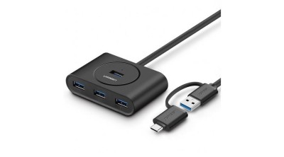 UGREEN HUB USB 3.0 + USB-C 3.1 4 porturi OTG (negru) foto