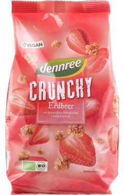 Cereale crunchy cu capsuni bio 375g Dennree foto