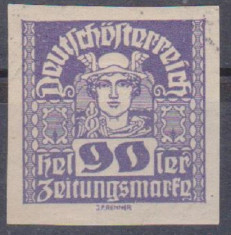 Austria 1920 - 1921 , Timbru de Ziar foto
