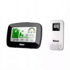 Statie meteo wireless, afisaj LCD color cu senzor de exterior, Merbus Alb foto