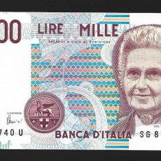 Italia 1000 lire 1990 P -114c UNC