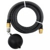 VidaXL Furtun de aspirație cu racorduri din alamă, negru 1,1" 10 m PVC