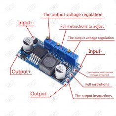 sursa regulator DC-DC LM2596 Step-down adjustabila LED 3-35v 3A 3 reglaje foto