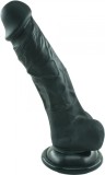 Dildo Realist Rowe, Silicon, Negru, 17 cm, STD