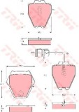 Set placute frana,frana disc AUDI A8 (4D2, 4D8) (1994 - 2002) TRW GDB1371