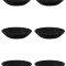 Set farfurii 6 piese pentru supa, opal negru, diametru 20 cm