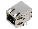 Soclu RJ45 ecranat cu LED 8p8c THT