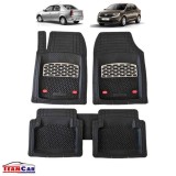 Covorase Auto Tip Tavă TEAMCAR&reg; Compatibile Dacia Logan 1, 2, Facelift, Antiderapante, Protecție Completă, Argintiu, Cauciuc