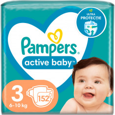 Scutece Pampers Active Baby 3 Junior Mega Box, 152 bucati