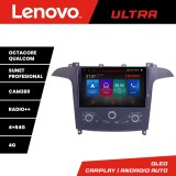 Navigatie Ford S-max 2006-2014 Qled 1K Octa Core 4+64 LTE 4G DSP Wifi 5Ghz HDMI android auto carplay radio gps internet KIT-smax-navi+ULTRA-9-4+64