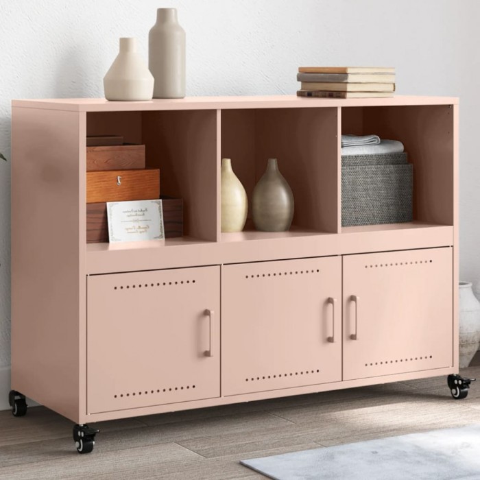 Gossi dulap, roz, 100,5 x 39 x 72 cm, otel laminat la rece