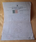 Ministerul Culturii Nationale, CERTIFICAT, salarizare profesor in perioada 1923-1946, document vechi din anul 1946