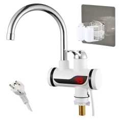 Robinet Electric FOTOFUN Flexibil Pentru Incalzit Apa cu Afisaj LED + Suport Mop, Matura, Ustensile bucatarie, Autoadeziv, Fara Gaurire Pereti