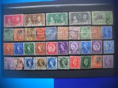 HOPCT LOT NR 577 ANGLIA SI COLONII BRITANICE-35 TIMBRE VECHI-STAMPILAT