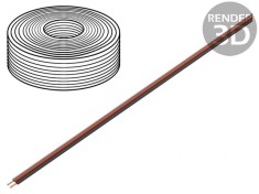 Cablu Electric 2x0,14mm2 250V 50m Negru/Roșu