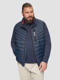 Vesta barbati big sizes cu buzunare oblice, logo, fara gluga, Bleumarin, 2XL