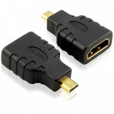 Adaptor HDMI mama - Micro Hdmi tata, Negru foto