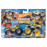 Set 2 masini Monster Truck, Hot Wheels, Haul Yall si MT Taxi, 1:64, HLT67