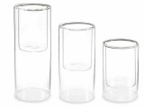 Cumpara ieftin Set 3 vaze sticla 10x25 cm, 10x20 cm, 10x15 cm