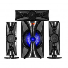 Sistem audio 3.1, subwoofer, 54W RMS, lumini LED RGB, Bluetooth, USB, MP3,