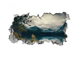 Cumpara ieftin Autocolant decorativ, Gaura in perete, Natura si peisaje, Multicolor, 85 cm, 2539ST-3, Oem