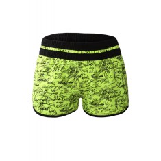 SW1832-191 Sort de baie, cu elastic in talie si model cu scris de mana