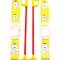 Schiuri din plastic pentru copii Marmat, 70 cm, galben - 6081