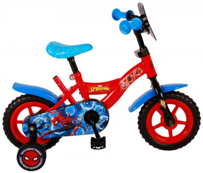 Bicicleta pentru copii Spider-Man, 10 inch, culoare rosu/albastru, fara frana PB Cod:21054-NP foto