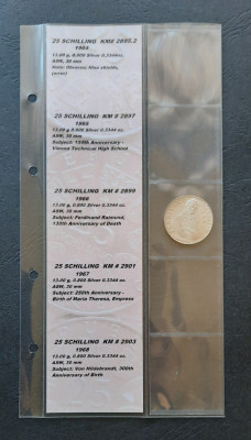 25 Schilling &amp;quot;Ferdinand Raimund&amp;quot; 1966, Austria, in folie numismatica - A3224 foto