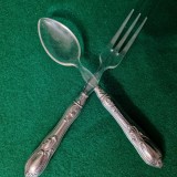 Cumpara ieftin TACAM CU MANERE DIN ARGINT PENTRU SALATA - GERMANIA anii &#039;50